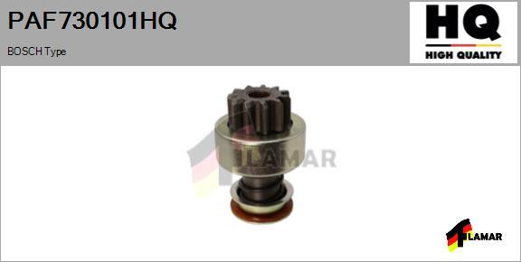 FLAMAR PAF730101HQ - Ведущая шестерня, бендикс, стартер autospares.lv