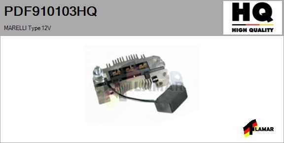 FLAMAR PDF910103HQ - Выпрямитель, диодный мост, генератор autospares.lv