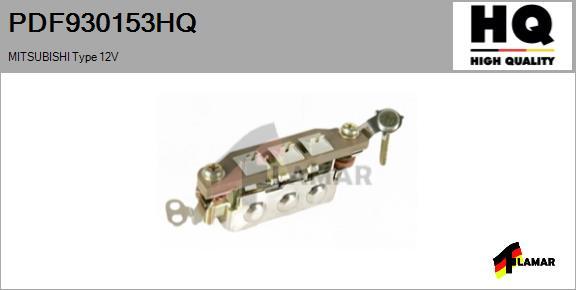 FLAMAR PDF930153HQ - Выпрямитель, диодный мост, генератор autospares.lv