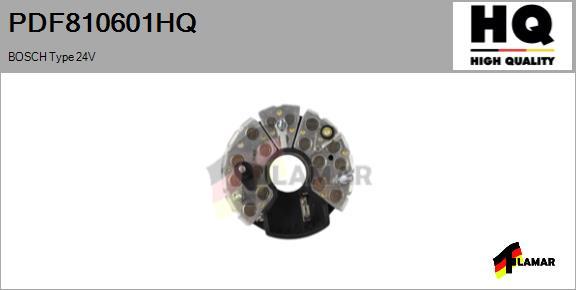 FLAMAR PDF810601HQ - Выпрямитель, диодный мост, генератор autospares.lv