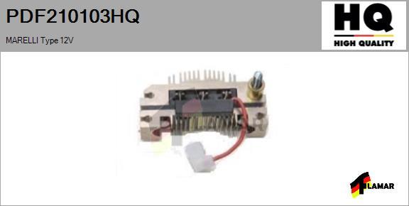 FLAMAR PDF210103HQ - Выпрямитель, диодный мост, генератор autospares.lv