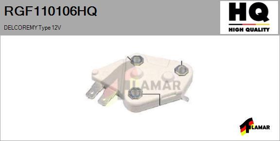 FLAMAR RGF110106HQ - Регулятор напряжения, генератор autospares.lv