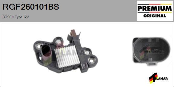 FLAMAR RGF260101BS - Регулятор напряжения, генератор autospares.lv