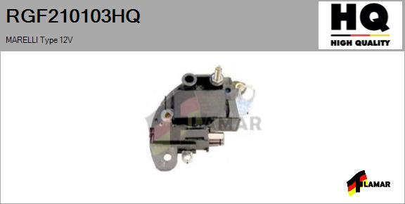 FLAMAR RGF210103HQ - Регулятор напряжения, генератор autospares.lv