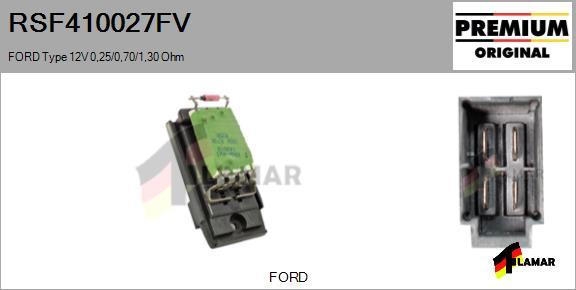 FLAMAR RSF410027FV - Сопротивление, реле, вентилятор салона autospares.lv