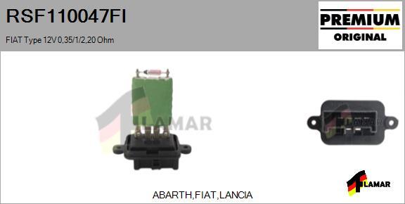 FLAMAR RSF110047FI - Сопротивление, реле, вентилятор салона autospares.lv