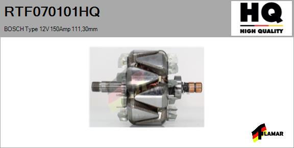 FLAMAR RTF070101HQ - Ротор, генератор autospares.lv