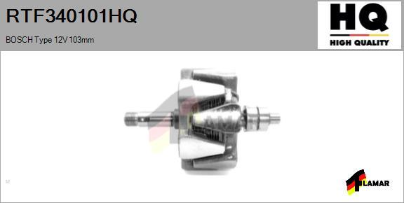 FLAMAR RTF340101HQ - Ротор, генератор autospares.lv