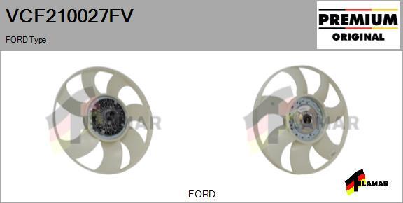 FLAMAR VCF210027FV - Сцепление, вентилятор радиатора autospares.lv