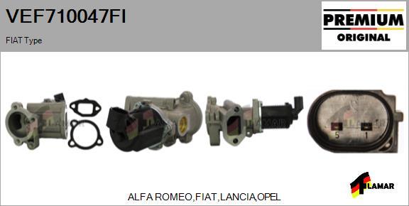 FLAMAR VEF710047FI - Клапан возврата ОГ autospares.lv