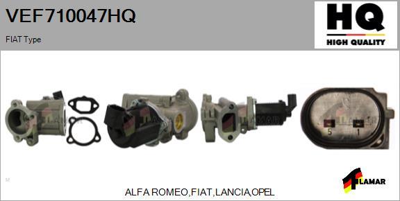 FLAMAR VEF710047HQ - Клапан возврата ОГ autospares.lv