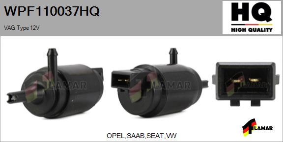 FLAMAR WPF110037HQ - Водяной насос, система очистки окон autospares.lv