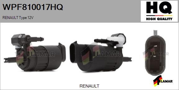 FLAMAR WPF810017HQ - Водяной насос, система очистки окон autospares.lv