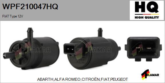 FLAMAR WPF210047HQ - Водяной насос, система очистки окон autospares.lv