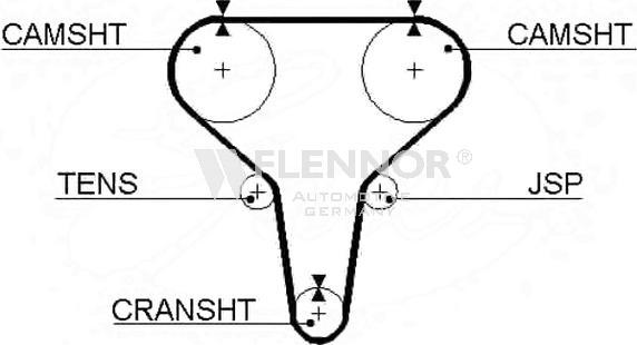 Flennor 4154V - Зубчатый ремень ГРМ autospares.lv