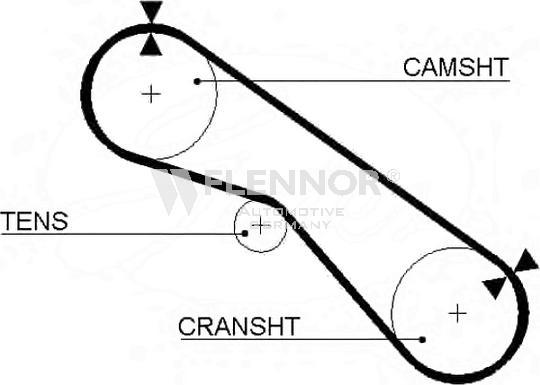 Flennor 4210V - Зубчатый ремень ГРМ autospares.lv