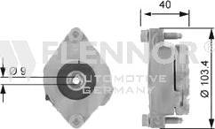 Flennor FA99010 - Ролик, поликлиновый ремень autospares.lv