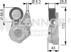 Flennor FA20959 - Ролик, поликлиновый ремень autospares.lv