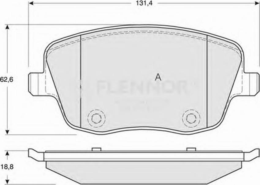 Flennor FB210457 - Тормозные колодки, дисковые, комплект autospares.lv