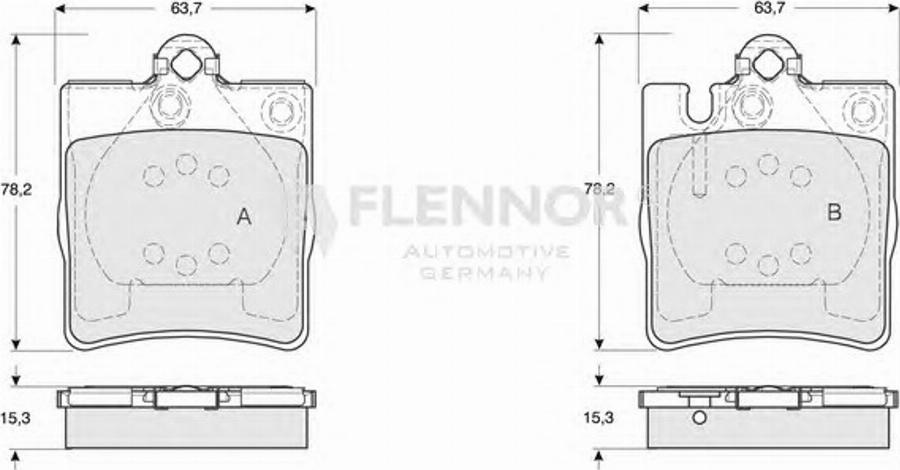 Flennor FB210423 - Тормозные колодки, дисковые, комплект autospares.lv