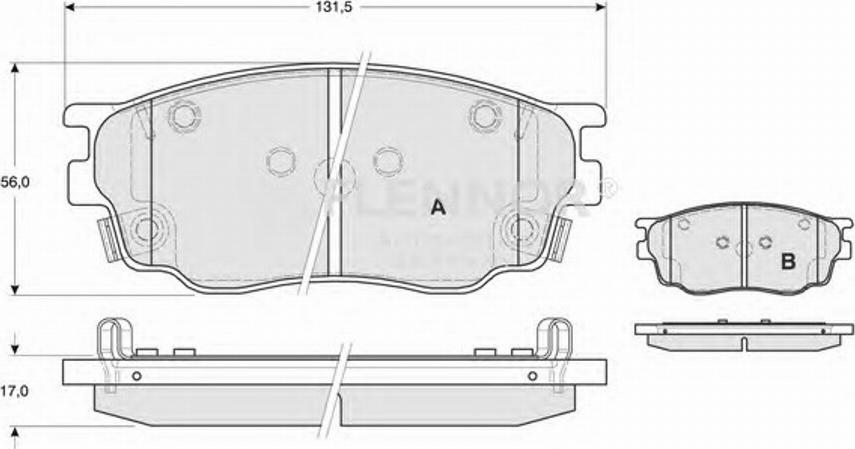 Flennor FB210595 - Тормозные колодки, дисковые, комплект autospares.lv