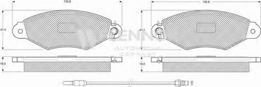 Flennor FB210524 - Тормозные колодки, дисковые, комплект autospares.lv