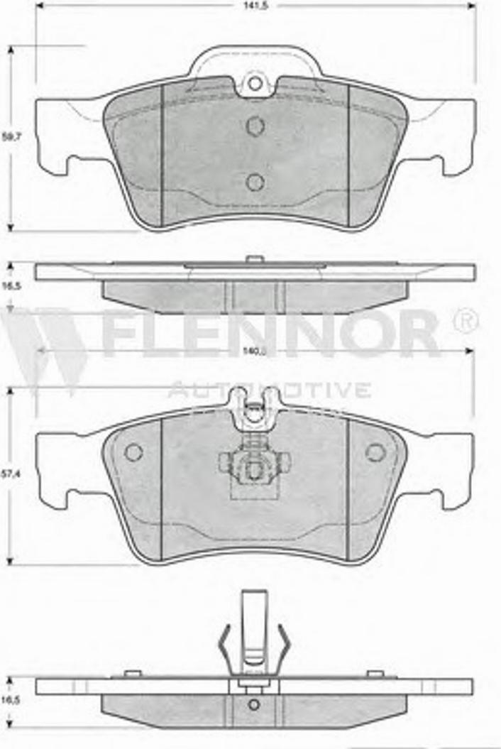 Flennor FB210621 - Тормозные колодки, дисковые, комплект autospares.lv