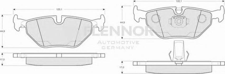 Flennor FB210174 - Тормозные колодки, дисковые, комплект autospares.lv