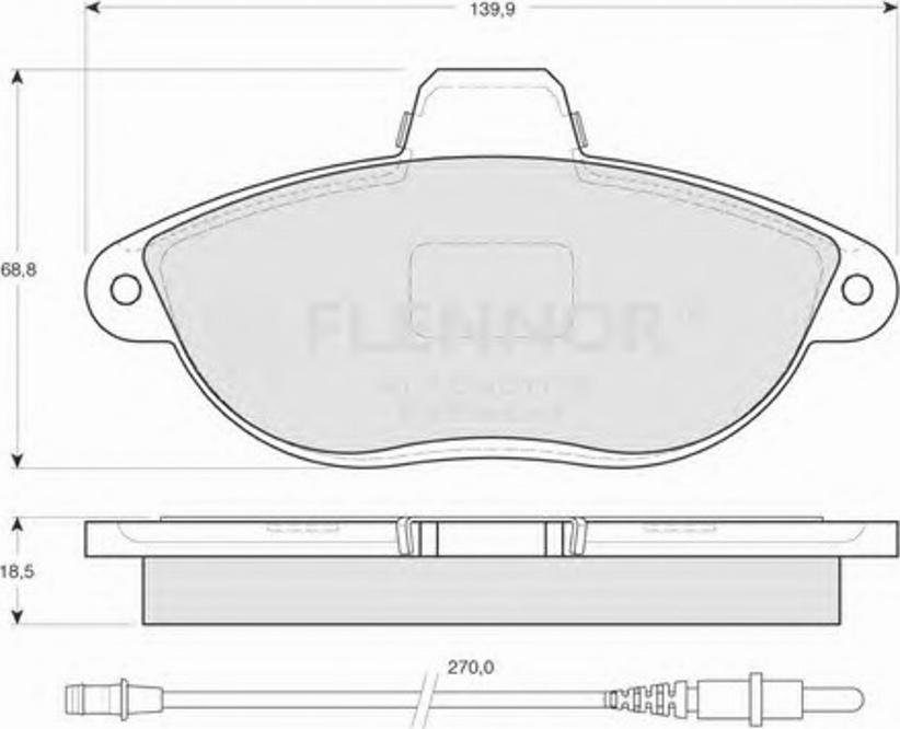 Flennor FB210266 - Тормозные колодки, дисковые, комплект autospares.lv