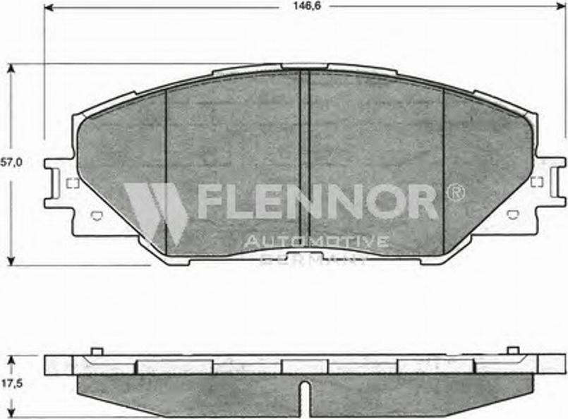 Flennor FB210744 - Тормозные колодки, дисковые, комплект autospares.lv