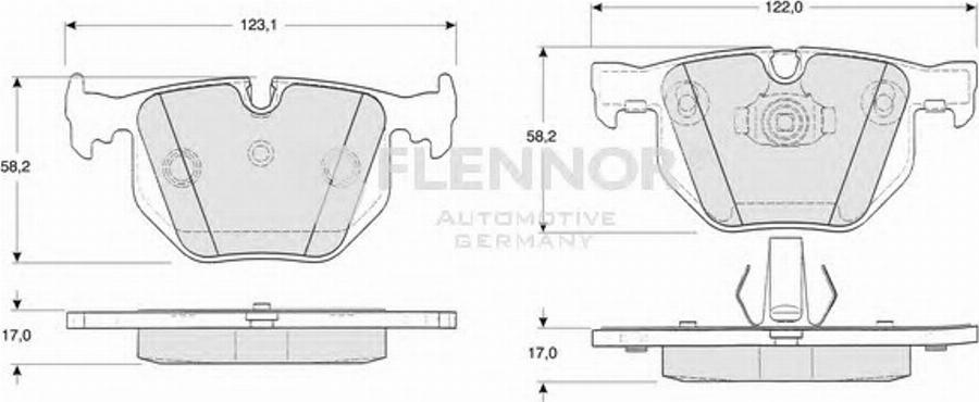 Flennor FB210700 - Тормозные колодки, дисковые, комплект autospares.lv