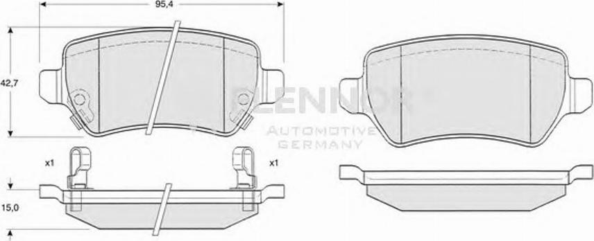 Flennor FB210712 - Тормозные колодки, дисковые, комплект autospares.lv