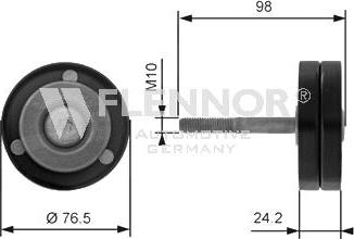 Flennor FS99424 - Ролик, поликлиновый ремень autospares.lv