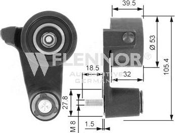 Flennor FS99159 - Натяжной ролик, зубчатый ремень ГРМ autospares.lv