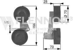 Flennor FS99257 - Ролик, поликлиновый ремень autospares.lv