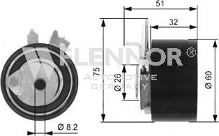 Flennor FS05091 - Натяжной ролик, зубчатый ремень ГРМ autospares.lv