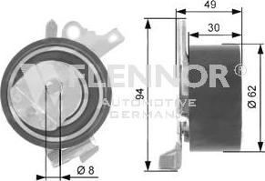 Flennor FS02123 - Натяжной ролик, зубчатый ремень ГРМ autospares.lv