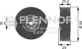 Flennor FU20909 - Ролик, поликлиновый ремень autospares.lv