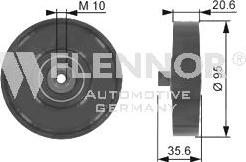 Flennor FU22996 - Ролик, поликлиновый ремень autospares.lv