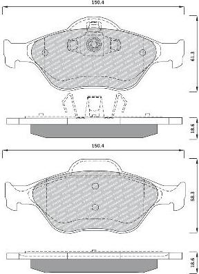 FOMAR Friction 685181 - Тормозные колодки, дисковые, комплект autospares.lv