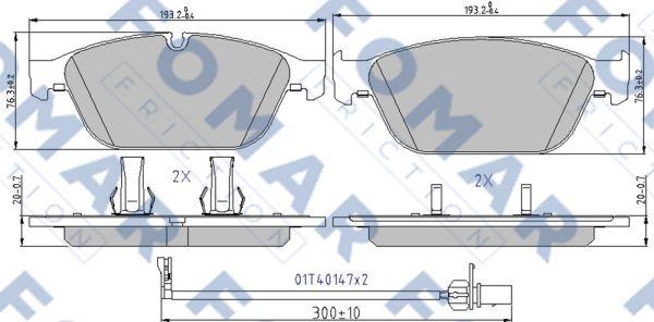 FOMAR Friction FO 998981 - Тормозные колодки, дисковые, комплект autospares.lv