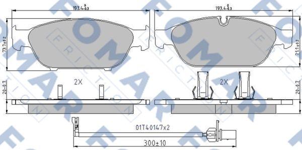 FOMAR Friction FO 998881 - Тормозные колодки, дисковые, комплект autospares.lv