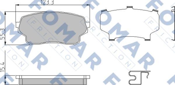 FOMAR Friction FO 957281 - Тормозные колодки, дисковые, комплект autospares.lv