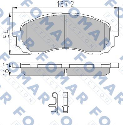 FOMAR Friction FO 960181 - Тормозные колодки, дисковые, комплект autospares.lv