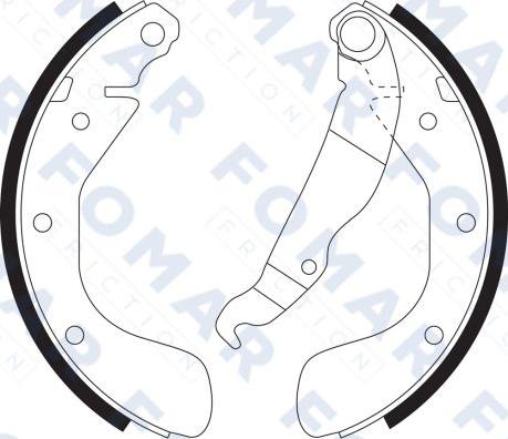 FOMAR Friction FO 9099 - Комплект тормозных колодок, барабанные autospares.lv