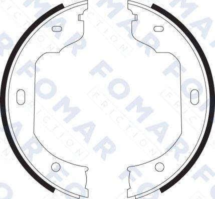 FOMAR Friction FO 9090 - Комплект тормозных колодок, барабанные autospares.lv