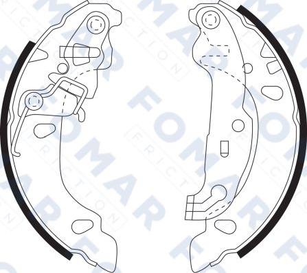 FOMAR Friction FO 9097 - Комплект тормозных колодок, барабанные autospares.lv