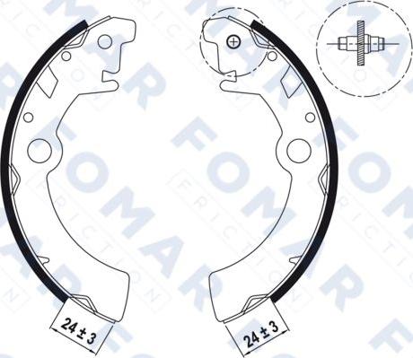 FOMAR Friction FO 9049 - Комплект тормозных колодок, барабанные autospares.lv