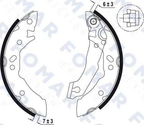 FOMAR Friction FO 9042 - Комплект тормозных колодок, барабанные autospares.lv