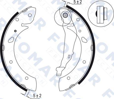 FOMAR Friction FO 9047 - Комплект тормозных колодок, барабанные autospares.lv